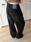 Kilo Black Stripe Long Wide Denim Pants