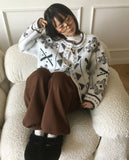 Enin Nordic Duffle Button Short Knit Cardigan