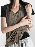 Noah Shirring Layered Sleeveless