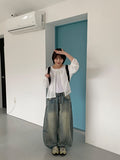[unisex] Zenly Curve Denim Balloon Pants