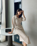 Vinta Collar Shirring One Piece