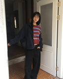[Wool 20] Rican Stripe Wool Round Knitwear