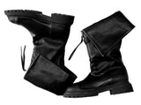 Biker zipper boots