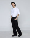 Zipper Semi Wide Banding Slacks