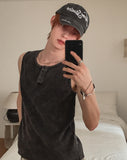Dust Pigment Henley Sleeveless