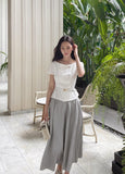 Denrua Double Button Jacket Blouse