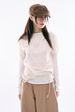 Viola wrinkle see-through T-shirt