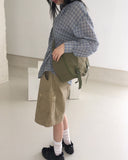 Noki see-through check oversized fit shirt