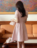 Fine Tweed Flare Mini One Piece