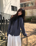 Duane Slub Frill Cardigan