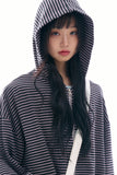Jack pigment stripe zip-up hoodie