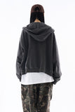 Belize vintage washed hooded zip-up