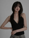 [ EEUN MADE ] Spring Silk Halter Sleeveless Top