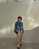 f/w depth one tuck wide slacks