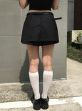 [Belt Set/Pants Lining] Town Low Mini Skirt Pants