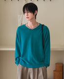 Air V-neck Linen Long Sleeve Knit
