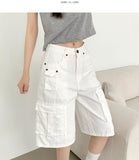 3 Pocket Big Cargo Multi Pocket Bermuda Knee Length Pants