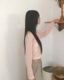 Iview eyelet punching crop cardigan