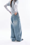 Dario string wide denim pants