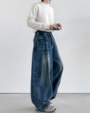 Groy Washing Balloon Denim Pants