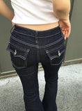 Harden Raw Back Pocket Stitch Bootcut Denim Pants