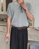 Cornell Waffle Collar Short Sleeve Knit