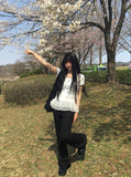 [Scarf set] Mellan Dot Muffler Frill T-shirt Set