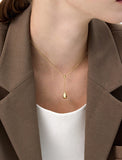 Champagne Moon Dew Drop Silver Darling Necklace