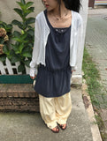 Grine Pigment String Layered Sleeveless One Piece