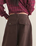 Le Jie Pocket Balloon Fit Cotton Long Pants