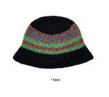 RAINBOW KNITTING BUCKET HAT