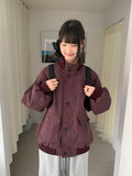 Silmki Button High Neck Over Jumper