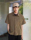 Minimal Crop Check Short Sleeve Shirt