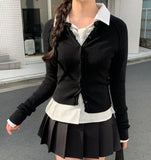 [Spring] Ulin Button Unbalance Round Cardigan