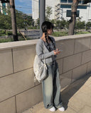 Cardi Rib Knit Tank Top Cardigan Set