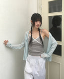 Lilfew Flower Lace Crop Sleeveless