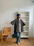 Bemer Check Cap Hood Short Sleeve Shirt