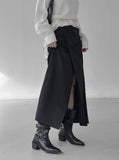 Belle Adjust Diagonal Unbalanced Long Skirt