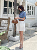 Mirnin Crop Denim Shirt