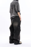 Kilcar half banding cargo denim pants