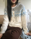 Roping Cotton Candy Nordic Knit Cardigan