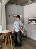 [unisex] Wensi Vintage Cat Washing Wide Denim Pants