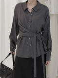 Eryl Wrap Shirt Blouse