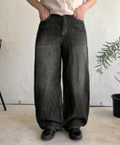 Reunoi washed wide denim pants