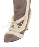 Asym Shearling Wedge Boot