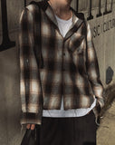 Royke Damage Hooded Check Shirt