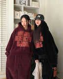 [Mink Fur] Lottery Velvet Corduroy Crop Hoodie
