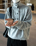 Button High Neck Knit