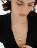 Pebble Heart Silver Necklace M