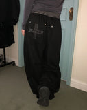 Seren Cross Wide Cotton Banding Pants